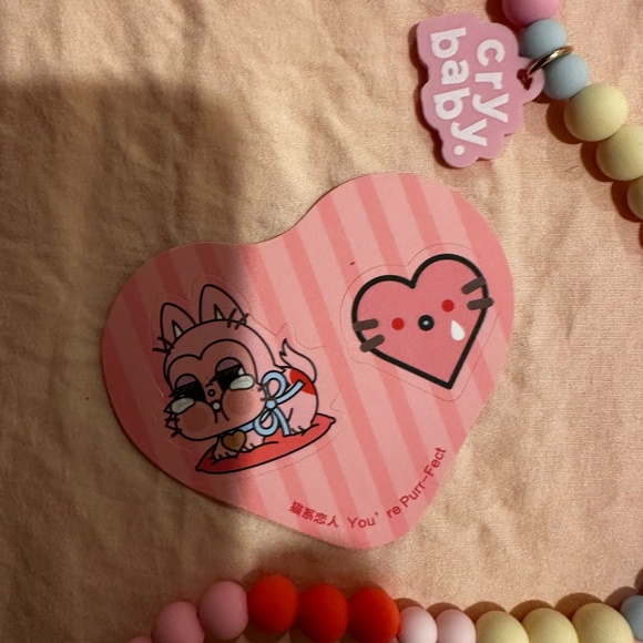 Popmart CRYBABY Crying For Love Series Phone Charm cord - Picture 3 of 5